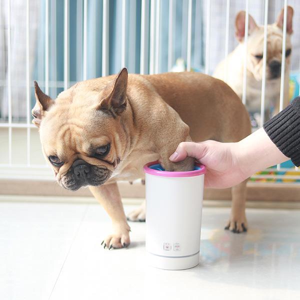 HKM-1012925 USB Portable Paw Washing Cup with Soft Silicone Brush and Long Battery Life - Multiple Colors Available