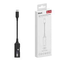 HKM-101459 2-in-1 USB-C to 3.5mm Audio Adapter for Smartphones and Tablets