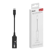 HKM-101459 2-in-1 USB-C to 3.5mm Audio Adapter for Smartphones and Tablets