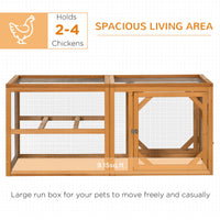 HKM-1014717 Expandable 55" Wooden Chicken Coop Add-on with Climate-Friendly Design for Outdoor Hens