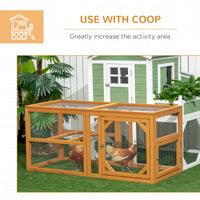 HKM-1014717 Expandable 55" Wooden Chicken Coop Add-on with Climate-Friendly Design for Outdoor Hens