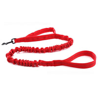 HKM-1014845 Reflective Nylon Retractable Dog Leash with Elastic Hand Grip - Multiple Colors Available