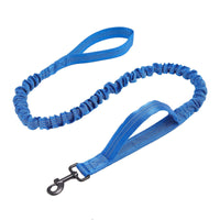 HKM-1014845 Reflective Nylon Retractable Dog Leash with Elastic Hand Grip - Multiple Colors Available