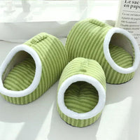 HKM-1015101 Thickened 3D Dog and Cat Bed for Autumn and Winter - Removable Sponge Striped Nest Sofa, Multiple Sizes Available