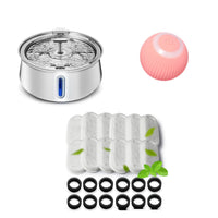 HKM-1016893 4L Stainless Steel Pet Water Dispenser with Window for Dogs and Cats