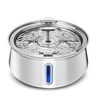 HKM-1016893 4L Stainless Steel Pet Water Dispenser with Window for Dogs and Cats