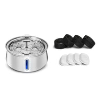 HKM-1016893 4L Stainless Steel Pet Water Dispenser with Window for Dogs and Cats