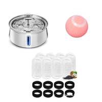 HKM-1016893 4L Stainless Steel Pet Water Dispenser with Window for Dogs and Cats
