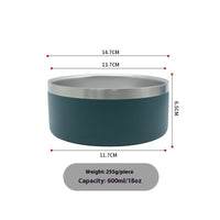 HKM-1017021 Double-Layer 304 Stainless Steel Pet Bowl in Multiple Colors for Cats