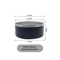 HKM-1017021 Double-Layer 304 Stainless Steel Pet Bowl in Multiple Colors for Cats