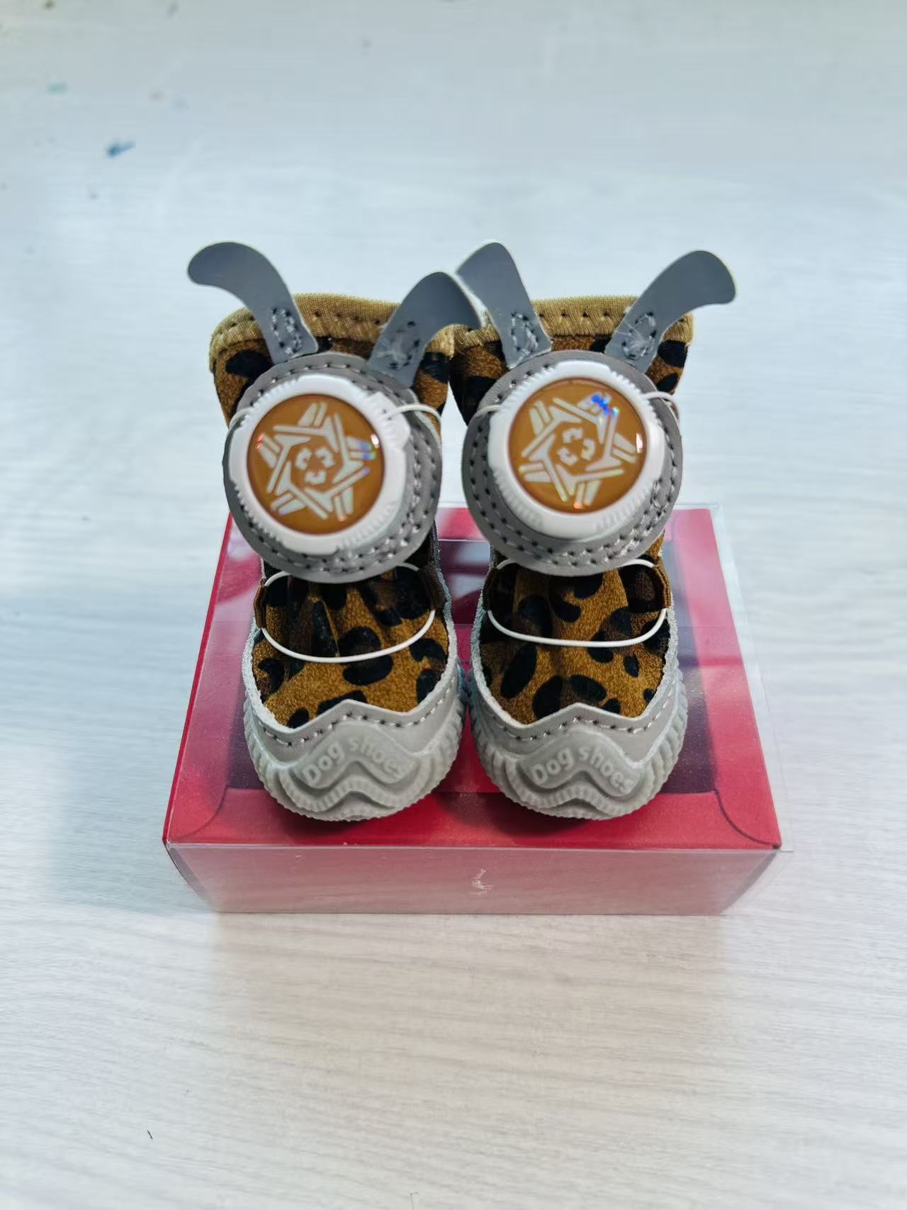 HKM-1017661 Breathable Mesh Pet Shoes for Small Dogs with Rotating Button - Multiple Colors Available