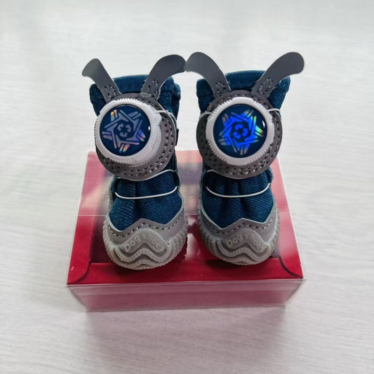 HKM-1017661 Breathable Mesh Pet Shoes for Small Dogs with Rotating Button - Multiple Colors Available