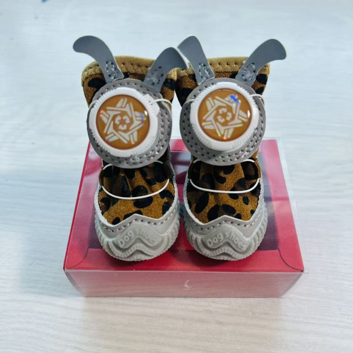 HKM-1017661 Breathable Mesh Pet Shoes for Small Dogs with Rotating Button - Multiple Colors Available