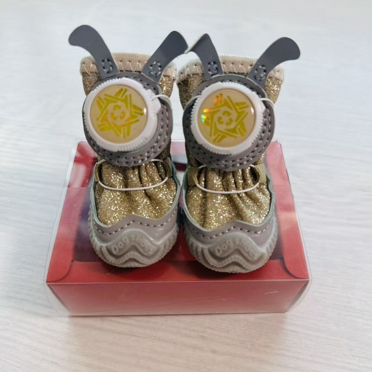 HKM-1017661 Breathable Mesh Pet Shoes for Small Dogs with Rotating Button - Multiple Colors Available