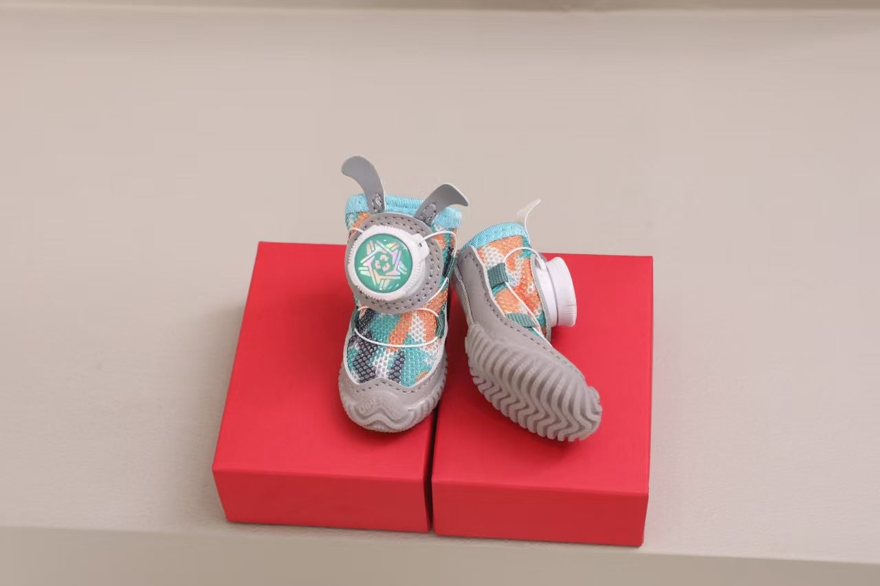 HKM-1017661 Breathable Mesh Pet Shoes for Small Dogs with Rotating Button - Multiple Colors Available