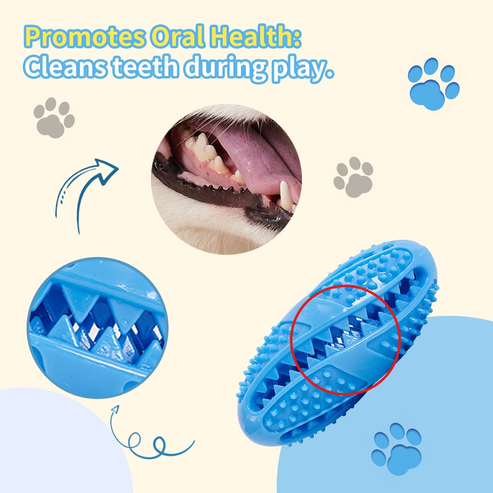 HKM-1018301 Interactive Puzzle Food Dispensing Ball for Dogs - Bite-Resistant Rubber Toy for Dental Health & Boredom Relief