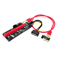 HKM-101907 PCI-E 1X to 16X Video Card Extension Cable with 60CM Length and Dual Power Supply Features