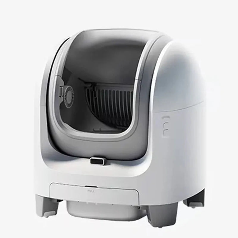 HKM-102163 Automatic Open-Top Self-Cleaning Cat Litter Box with APP Control and Weight Monitoring, Odor-Free Design for Cats Up to 10kg