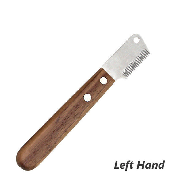 HKM-1022397 Dog Hair Removal Knife ¨C Pet Grooming Tool with Wooden Handle