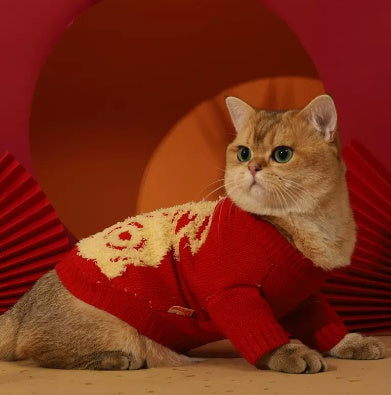HKM-102291 Cozy Autumn and Winter Knitwear Sweaters for Kittens and Small Pets