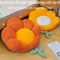 HKM-1024061 Flower-Shaped Soft Cat and Dog Nest Bed, Non-Slip Comfortable Cushion for Small Pets