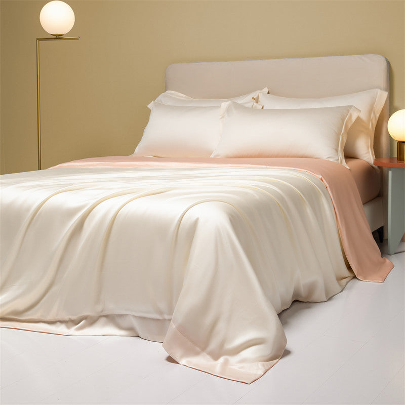 HKM-102547 Lenzing Tencel Quilt Sheets Set, Four-Piece Modern Bedding Collection, Multiple Sizes Available