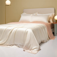 HKM-102547 Lenzing Tencel Quilt Sheets Set, Four-Piece Modern Bedding Collection, Multiple Sizes Available