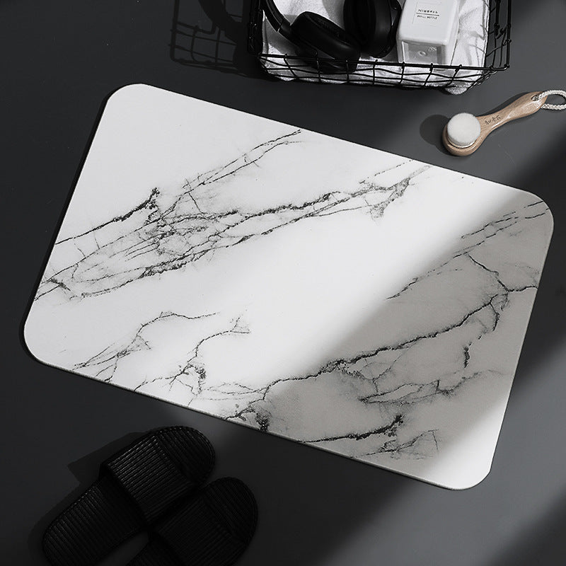 HKM-102611 Diatomite Absorbent Floor Mat in Vertical Pattern and Jazz Marble Designs, Various Sizes Available
