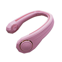 HKM-102611 Rechargeable Bladeless Neck Fan with Digital Display - Portable USB Air Cooling Device