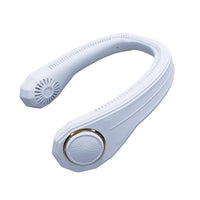 HKM-102611 Rechargeable Bladeless Neck Fan with Digital Display - Portable USB Air Cooling Device