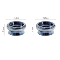 HKM-1026749 Tip-Proof Electroplated Ceramic Cat Bowl for Stable Feeding