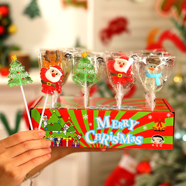 HKM-102675 Cute Christmas Candy Gift Box with Santa Claus Design - Perfect Holiday Treats