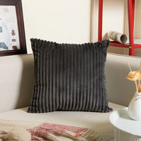 HKM-102675 Modern Striped Flannel Pillowcase 45x45cm with PP Cotton Filling for Home and Commercial Use