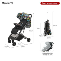 HKM-102739 Compact and Lightweight Folding Stroller for Babies, Ideal for Travel and Airplane Use