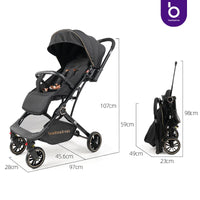 HKM-102739 Compact and Lightweight Folding Stroller for Babies, Ideal for Travel and Airplane Use