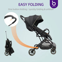 HKM-102739 Compact and Lightweight Folding Stroller for Babies, Ideal for Travel and Airplane Use