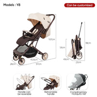 HKM-102739 Compact and Lightweight Folding Stroller for Babies, Ideal for Travel and Airplane Use