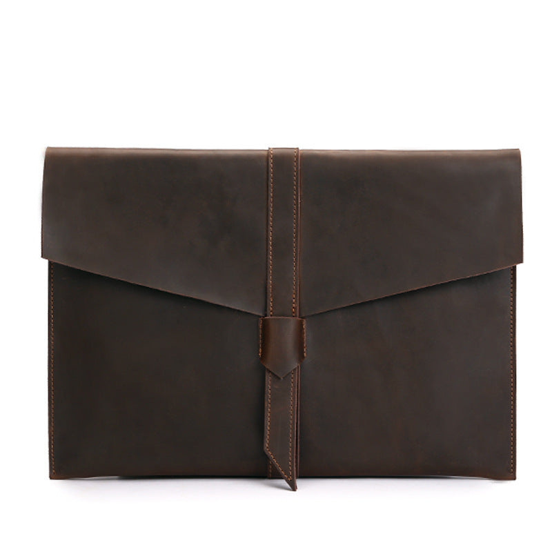 HKM-102803 Leather Retro iPad Cover for 11.6 to 15.4 Inch Models - Waterproof and Wear-Resistant