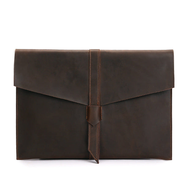 HKM-102803 Leather Retro iPad Cover for 11.6 to 15.4 Inch Models - Waterproof and Wear-Resistant