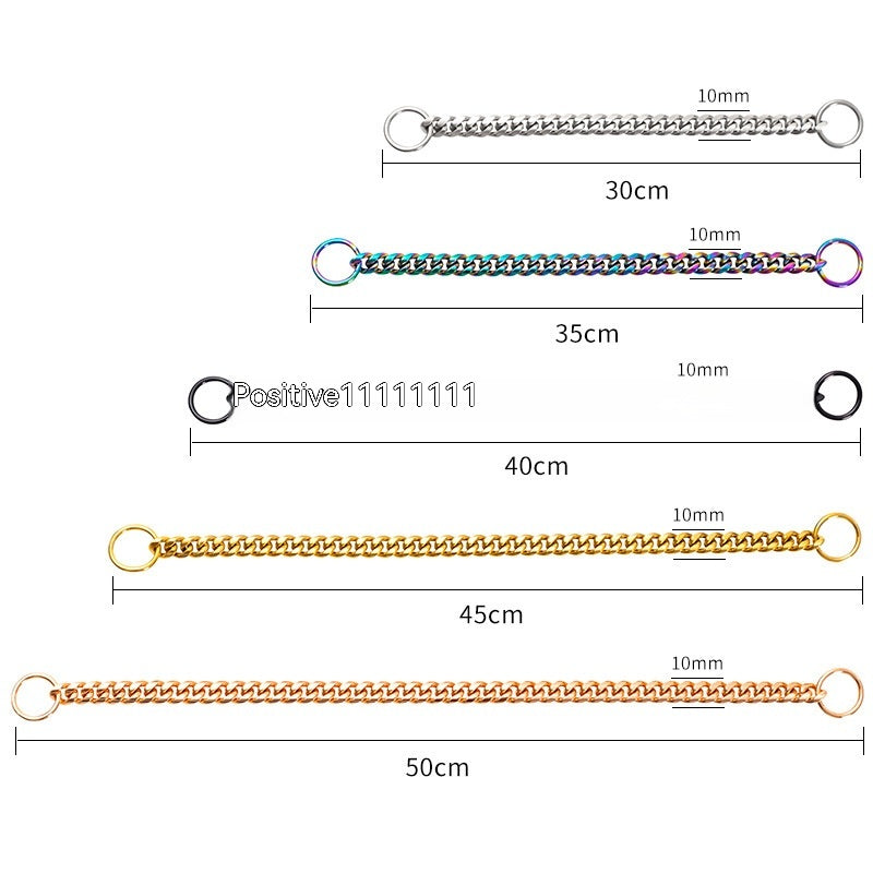 HKM-1028541 Stainless Steel Double Ring Dog Chain for All Seasons - Titanium Steel, Various Sizes Available