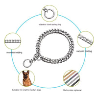 HKM-1028541 Stainless Steel Double Ring Dog Chain for All Seasons - Titanium Steel, Various Sizes Available