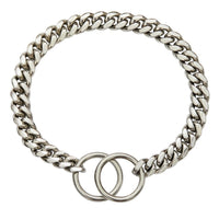 HKM-1028541 Stainless Steel Double Ring Dog Chain for All Seasons - Titanium Steel, Various Sizes Available