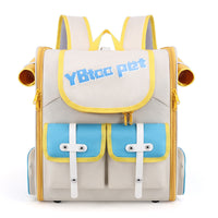 HKM-1028797 Portable Striped Pet Backpack - Breathable Oxford Design for Pets Up to 7.5 kg