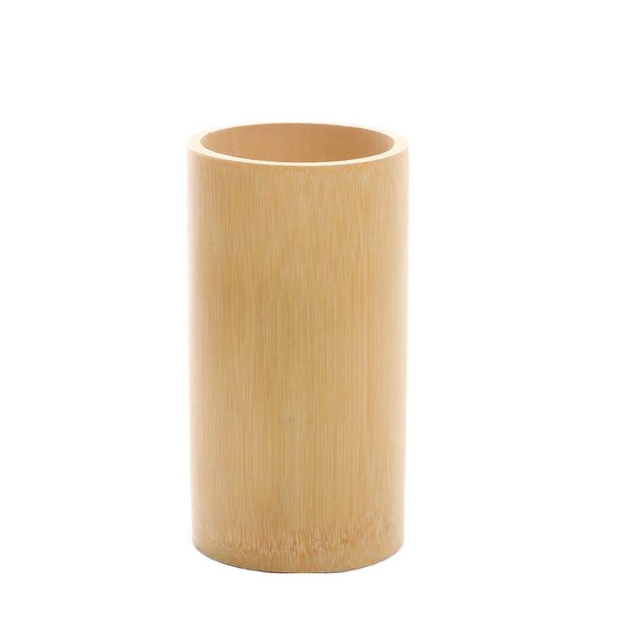 HKM-102931 Bamboo Stationery Storage Jar - Eco-Friendly Pen Holder for Home and Office