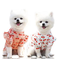 HKM-1030717 Cherry Print Polyester Dog Bottoming Shirt Coat for Pets