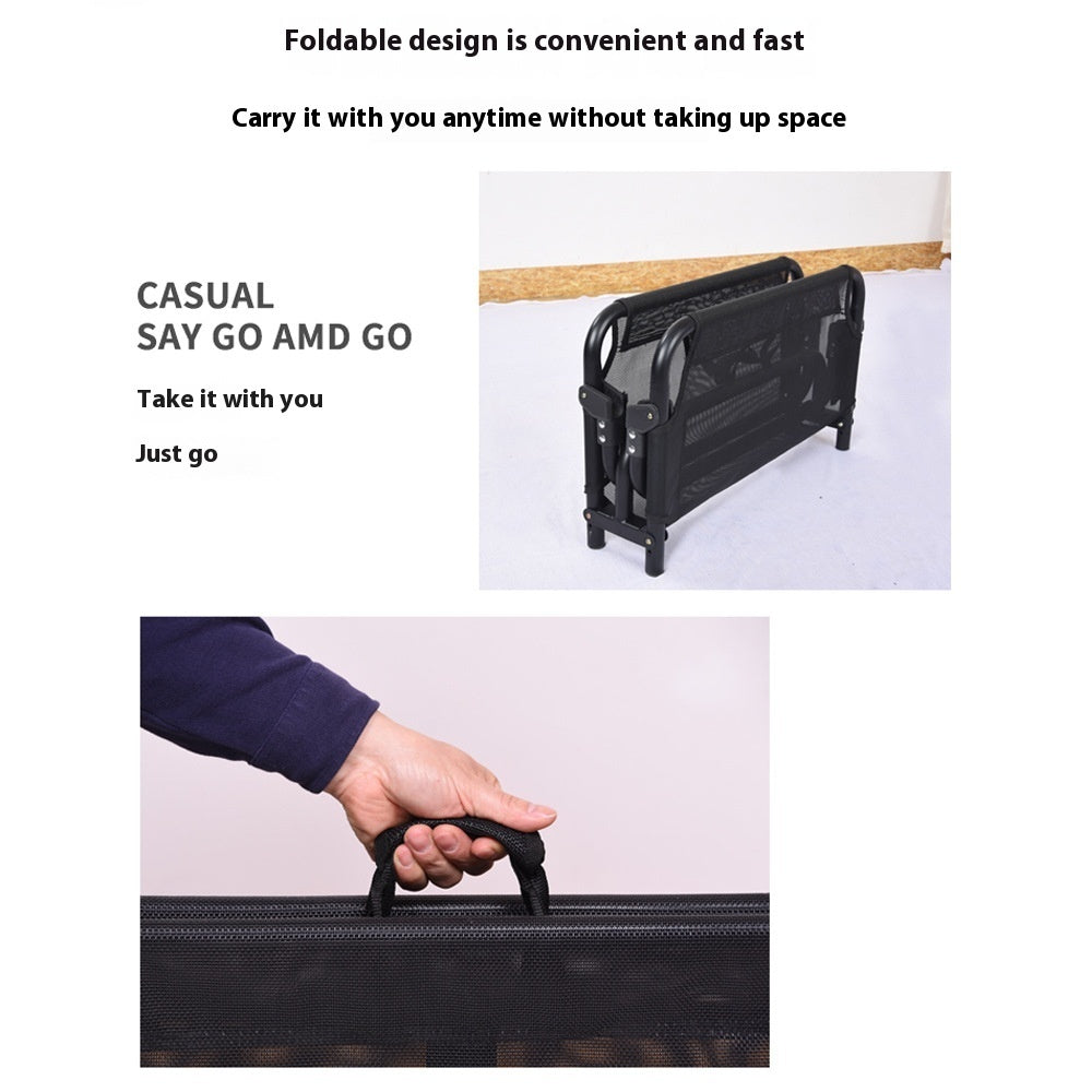 HKM-1030973 Portable Dog Iron Frame Mesh Camp Bed with Mattress - Available in Four Sizes