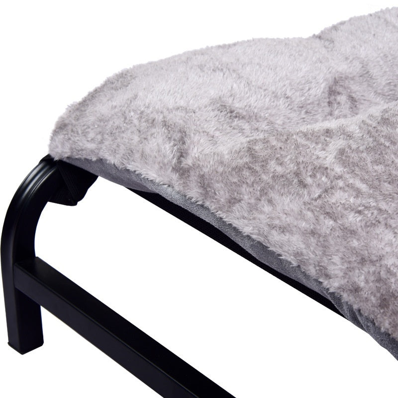 HKM-1030973 Portable Dog Iron Frame Mesh Camp Bed with Mattress - Available in Four Sizes