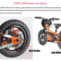 HKM-103123 12 Inch and 16 Inch Kids' Electric Balance Bike with Aluminum Frame for Ages 3-10