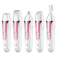 HKM-103123 Multifunctional USB Electric Body Wash and Hair Shaving Machine in Aqua Pink & Aqua Purple