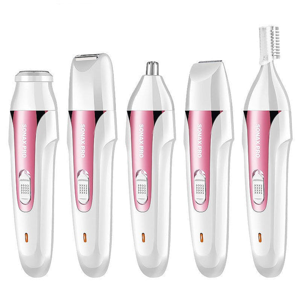HKM-103123 Multifunctional USB Electric Body Wash and Hair Shaving Machine in Aqua Pink & Aqua Purple